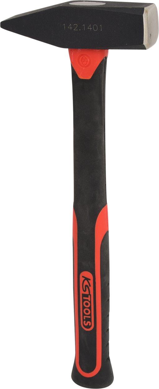 KS Tools 142.1401 Schlosserhammer mit Fiberglasstiel, 1000g