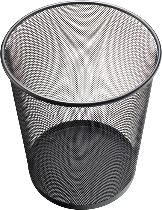 HELIT H2518695 Papierkorb  23 l H350xD.295 mm mit Lochdekor Stahl schwarz