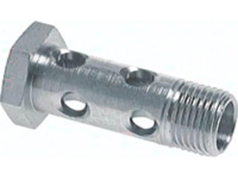 Hohlschraube 2-fach, M 14 x 1, 5, Stahl verzinkt 892 0800