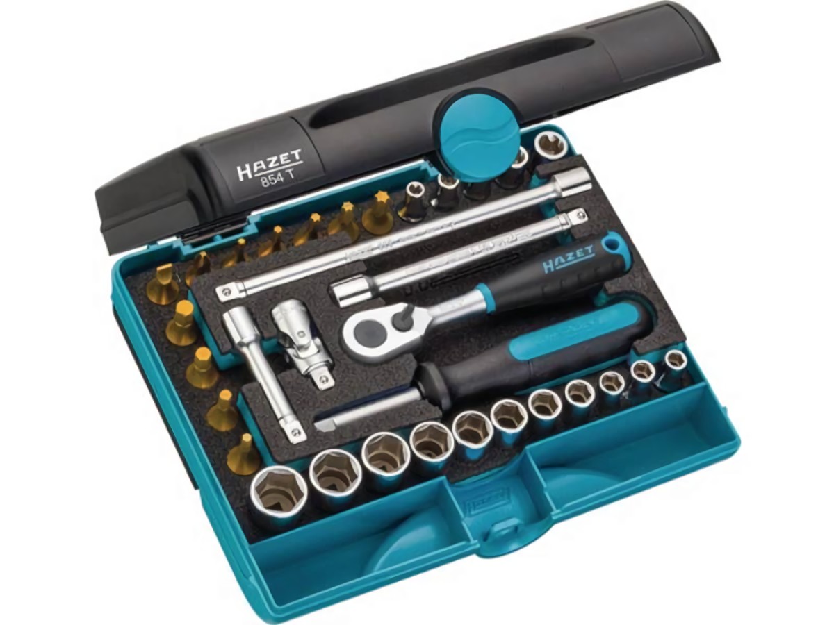 HAZET 854T Steckschlüssel-Satz 854T 33-teilig 1/4 '' Schlüsselweiten 5-14 mm Anz