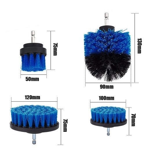 Brilliant Tools  BT103110 Bürstenaufsatz-Satz für Bohrmaschinen, 4-tlg