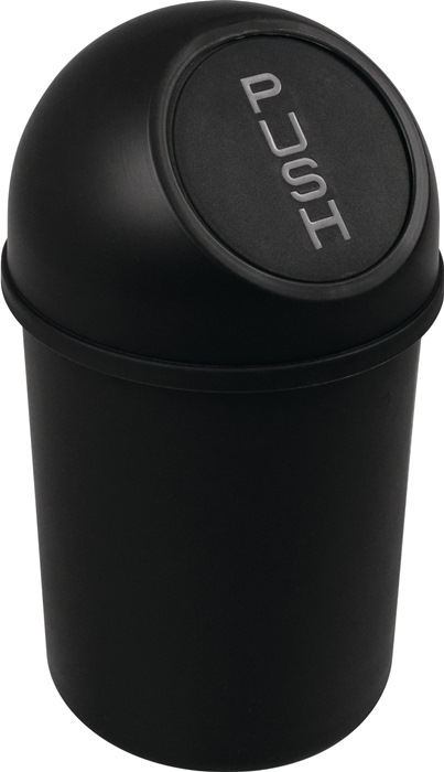 HELIT H2401095 Abfallbehälter  H375xØ214mm 6 l schwarz