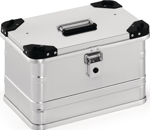 Aluminiumbox L432xB335xH277mm 29 l mit Klappverschluss und Stapelecken