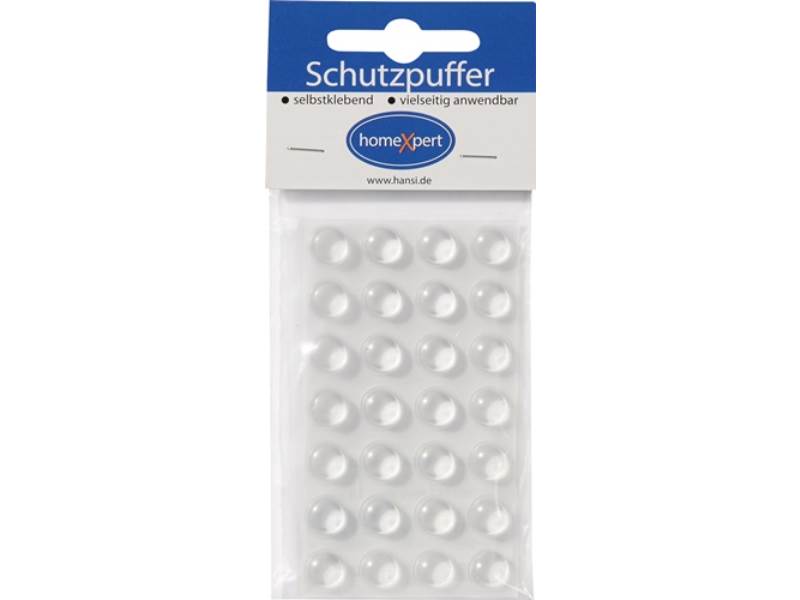 Schutzpuffer 11,1 mm Kunststoff transparent Linse selbstklebend