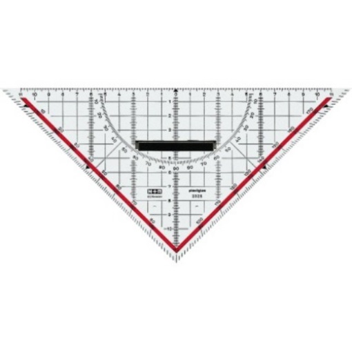 M+R Zeichendreieck 23250100 25cm Skala rot