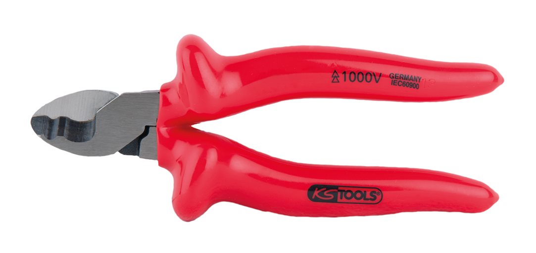 KS Tools 117.1107 1000V Einhand-Kabelschere, 165mm