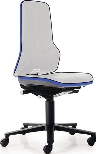 BIMOS 9563-9999-3277 Arbeitsdrehstuhl Neon Rollen ohne Polsterelement blau 450-6