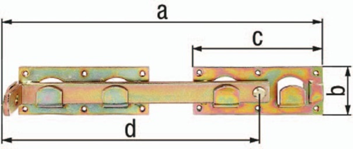 GAH 210625 Doppeltorüberwurf  links / rechts verwendbar 423x70x180x333mm Loch-D.