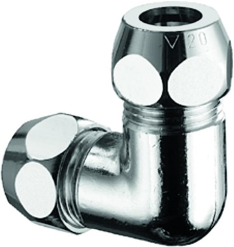 SCHELL 064460699 Winkel-Doppelverschraubung  mit 2 Quetschverschraubungen, chrom
