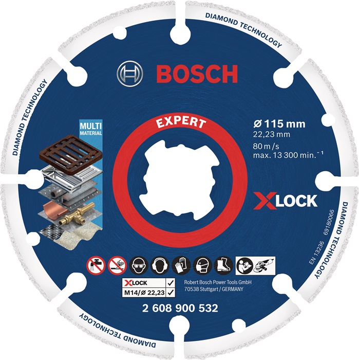 BOSCH 2608900533 Diamanttrennscheibe Expert Diamond Metal Wheel X-LOCK Ø 125 mm