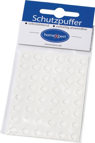 Schutzpuffer 6,4 mm Kunststoff transparent Linse selbstklebend