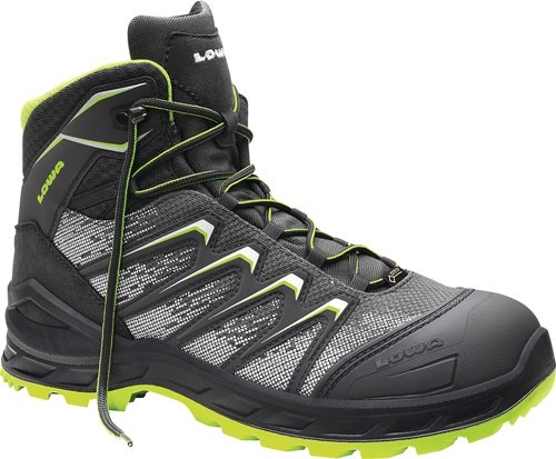 LOWA 00054640-42 Sicherheitsstiefel Larrox Work GTX grey Mid Größe 42 grau/grün