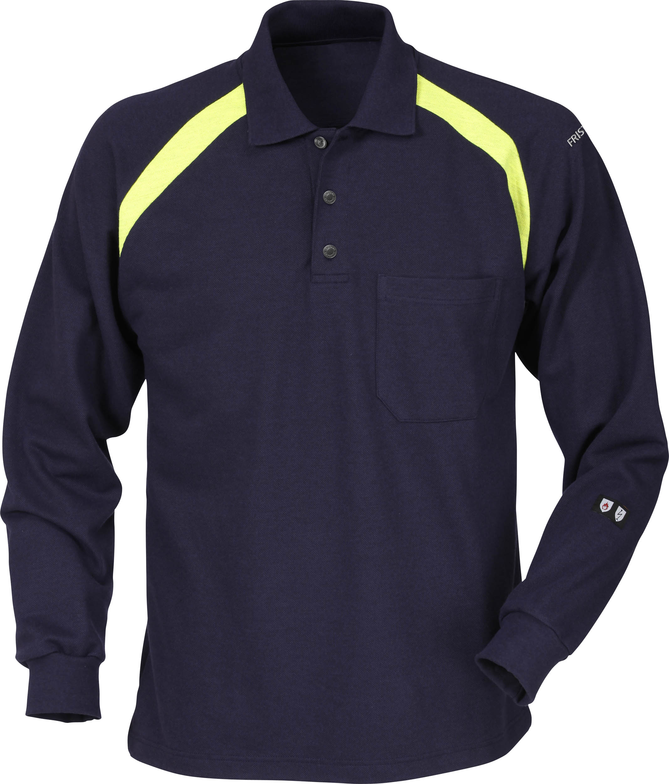 FRISTADS 100472-540 Flamestat Poloshirt Langarm 784 PFLA  Gr.XL Marineblau