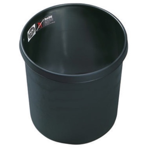 helit Papierkorb H6106395 26x27cm 12l rund Kunststoff schwarz
