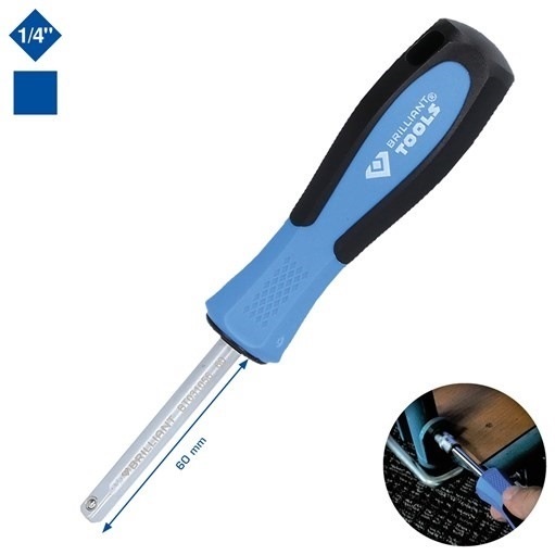 Brilliant Tools  BT031056 1/4'' Vierkant-Schraubendreher, 60mm
