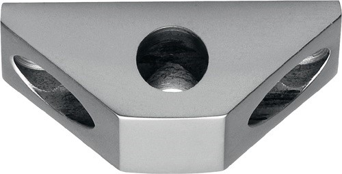 DENI 4127 0100 01 Stangenführung zu Untersatz Vario für Rundstange 10 mm silber