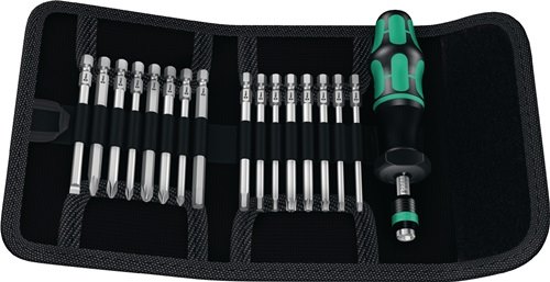WERA 05059293001 Drehmomentschraubendreher-Satz KK 60 Torque 17-teilig 1,2-3 Nm