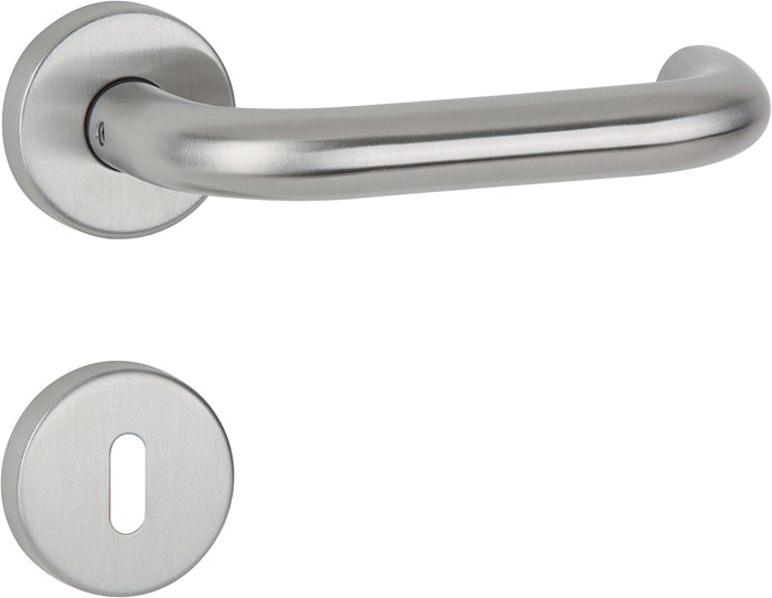 APTEC 1801/2236.K-60 Drückergarnitur Basic 02 Edelstahl 60 Edelstahl matt U-Form