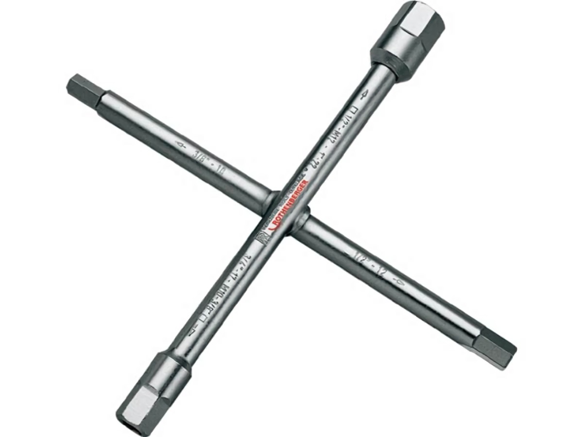 ROTHENBERGER 351043 Sanitärkreuzschlüssel  220 x 220 mm 10-Fach-Funktion