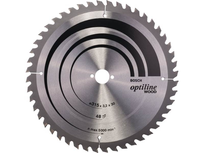BOSCH 2608640673 Kreissägeblatt PRO Wood Außen-Ø 315 mm Zähnezahl 48 WZ Bohrung