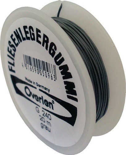 OVERMANN  Fliesenlegergummi  Länge 20 m Stärke 0,5 mm passend für Spannecken rot