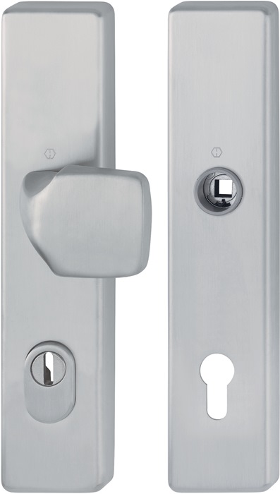 HOPPE 11980515 Schutzgarnitur E61G/2222ZA/2210 Edelstahl F69 92 mm 67-77 mm