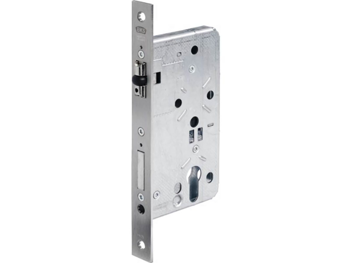 BKS B-00550-06-0-8 Pendeltürschloss 55 PZ 24/55 mm DIN links / rechts Stulp Edel