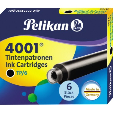 Pelikan Tintenpatrone 4001 TP/6 301218 brillantschwarz 6 St./Pack.