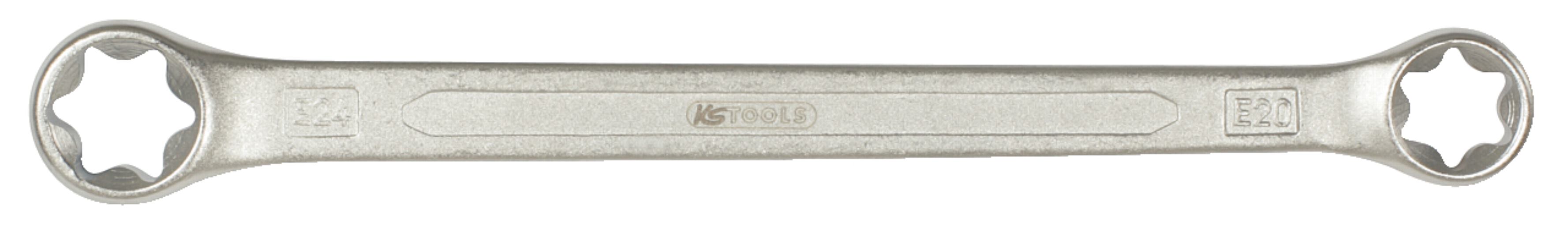 KS Tools 911.0376 CLASSIC Torx-E-Doppel-Ringschlüssel, E20xE24