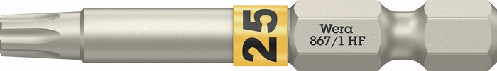 WERA 05060509001 Bit 867 TORX® HF 1/4 ? TX 25 Länge 50 mm mit Farbleitsystem