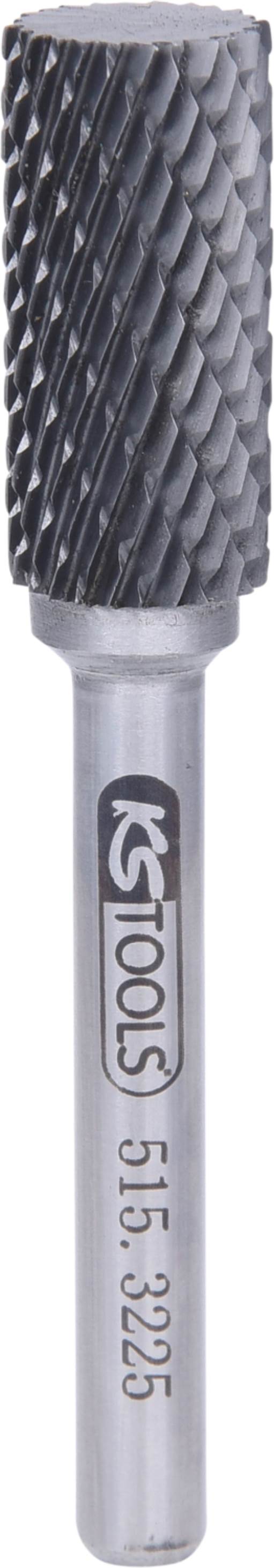 KS Tools 515.3225 HM Zylinder-Frässtift Form A ohne Stirnverzahnung, 12mm
