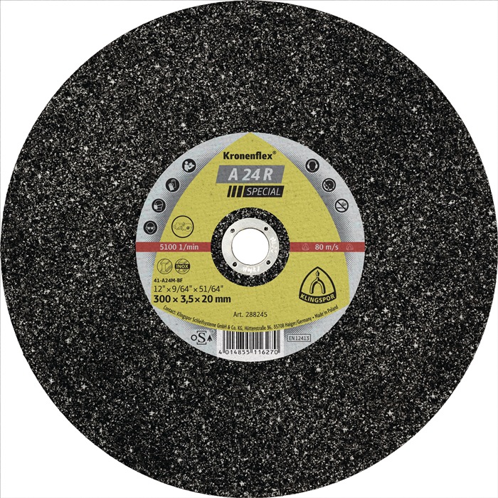 KLINGSPOR 354414 Trennscheibe A 924 R Special D356x4mm gerade Stahl Bohrung 25,4