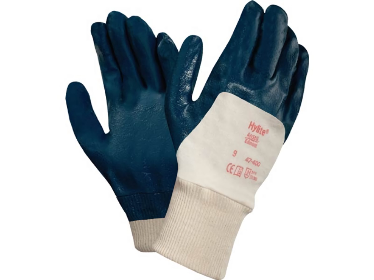 ANSELL 47400100 Handschuhe ActivArmr Hylite 47-400 Größe 10 weiß/blau Strickfutt