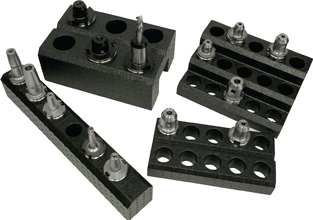 Werkzeugträger SK40 aus Polypropylen Tischblock 12er Breite 360 x Tiefe 245 x