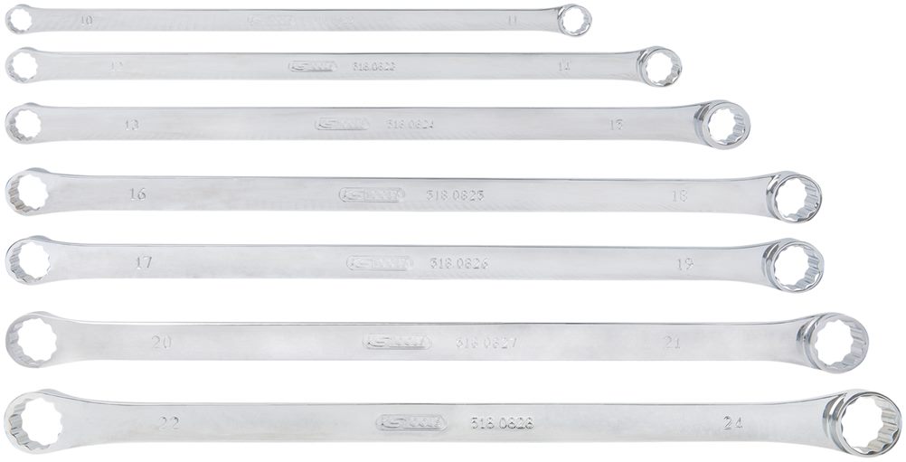 KS Tools 518.0830 CHROMEplus Doppel-Ringschlüssel-Satz, XL, 7-tlg.