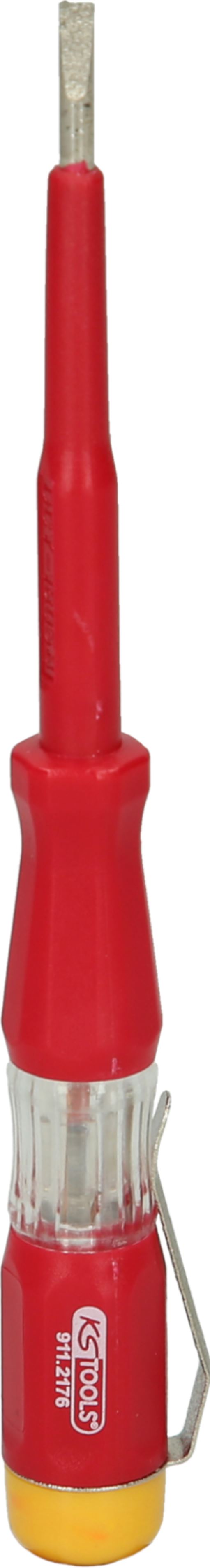 KS Tools 911.2176 Spannungsprüfer mit Schutzisolierung 100-500 V, 140mm