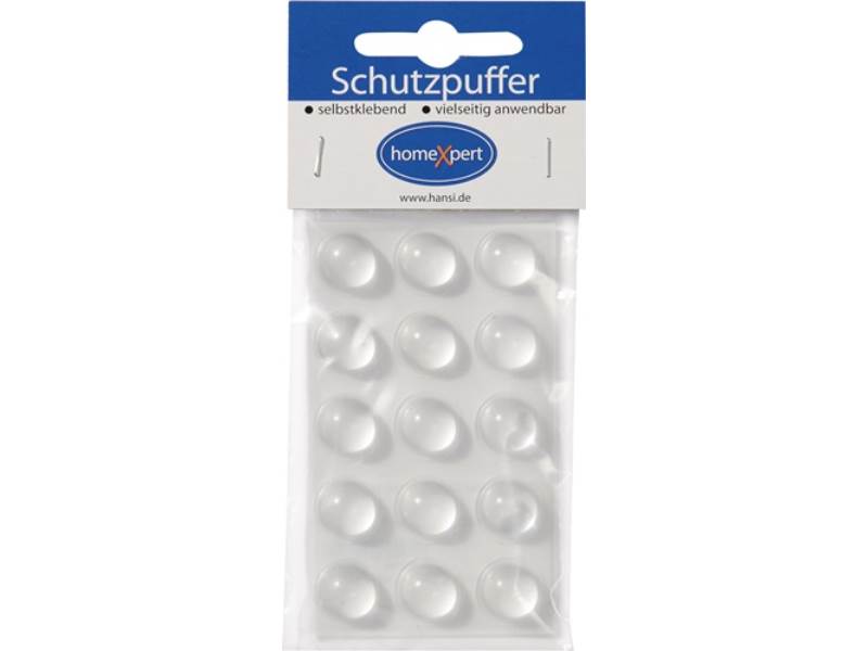 Schutzpuffer 16 mm Kunststoff transparent Linse selbstklebend