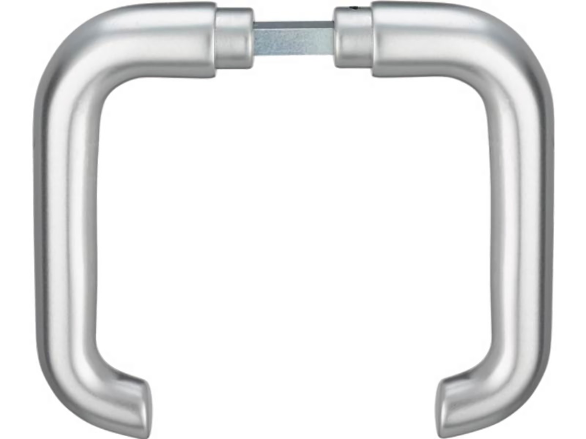 EDI 1104/0808/01 Türdrückerpaar 104Z Aluminium F1 ohne Rosetten Vierkant 8 mm