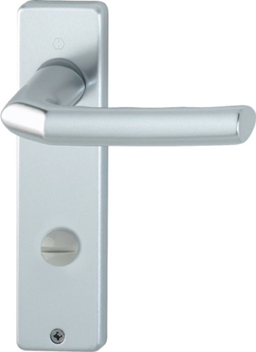HOPPE 2614225 Kurzschildgarnitur Birmingham 1117/202KP/AP Aluminium F1 SK/OL eck