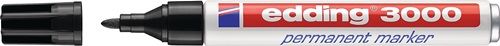 EDDING 4-3000001 Permanentmarker 3000 schwarz Strichbreite 1,5-3 mm Rundspitze