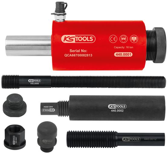 KS Tools 440.0005 Druck- und Zug-Hydraulikzylinder-Satz, 10-tlg.