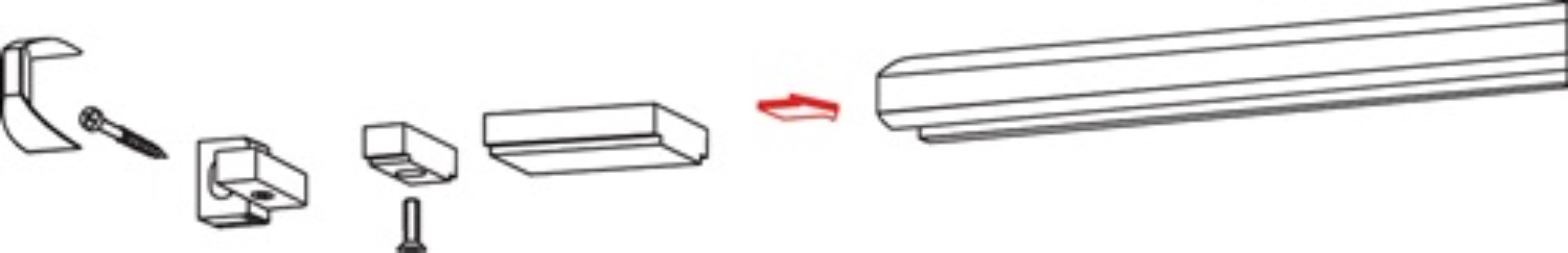 DORMAKABA 10002000 Öffnungsbegrenzung  Gleitschiene TS 90 Impulse 80 Grad b. 120