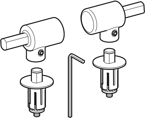 GEBERIT 598054000 Scharniere  passend zu Flow WC-Sitz 575950