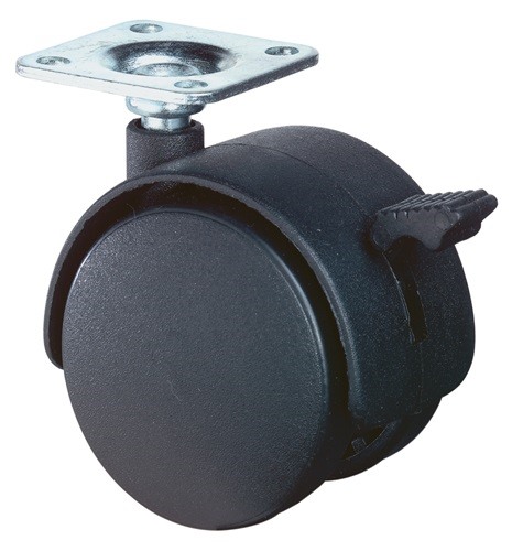 BS ROLLEN F85.040.PL Kunststoffdoppelrolle mit Feststeller  Rad-Ø 40 mm Tragfähi