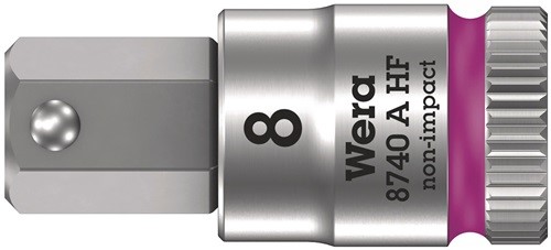 WERA 05003339001 Steckschlüsseleinsatz 8740 A HF 1/4 '' Schlüsselweite 8 mm Läng