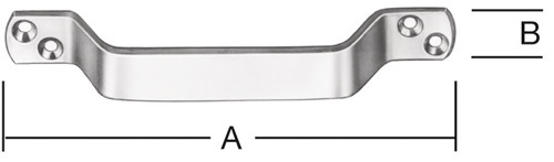 VORMANN 10193160 Handgriff  Länge 160 mm Breite 20 mm Edelstahl Anzahl Löcher 4