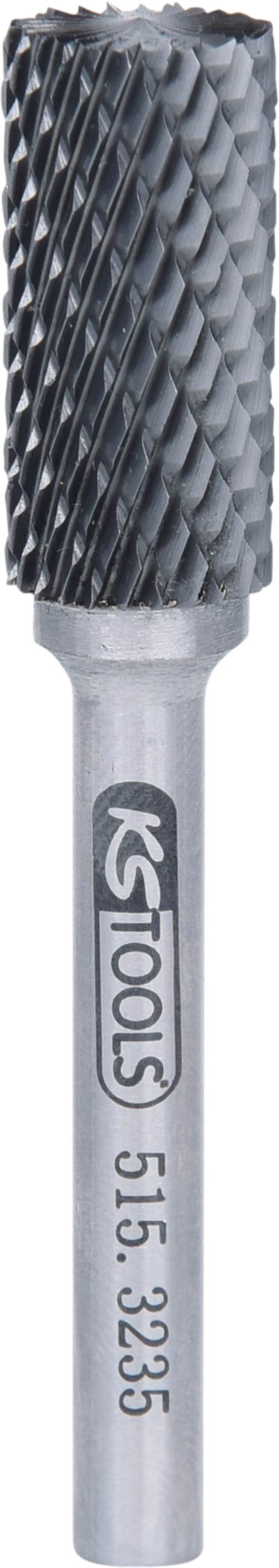 KS Tools 515.3235 HM Zylinder-Frässtift Form A mit Stirnverzahnung, 12mm