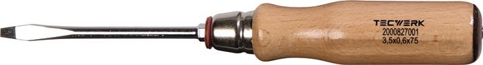 TECWERK 2000827005 Schraubendreher Schneiden-B.9mm Klingen-L.150mm Holzgr.Rundkl