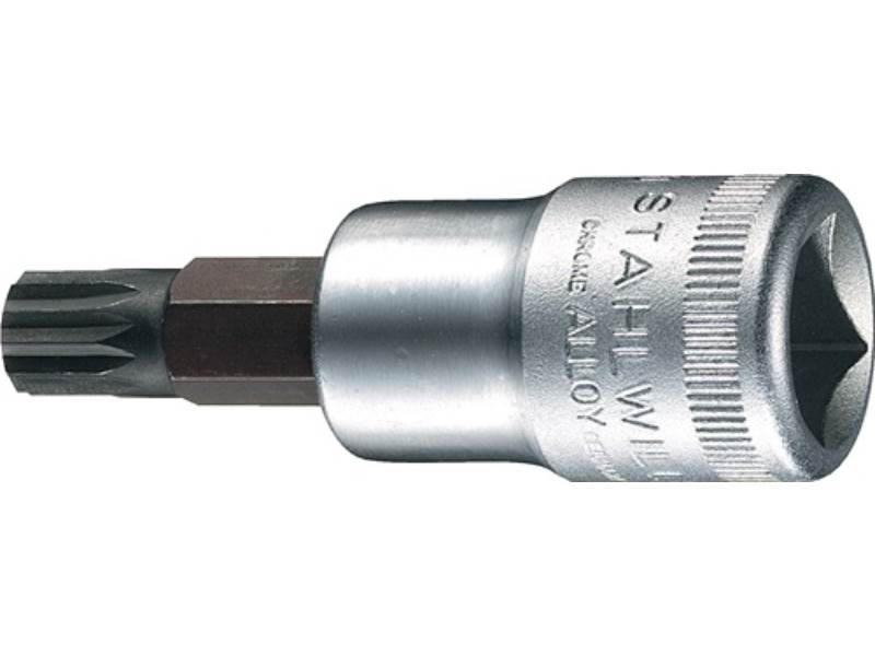 STAHLWILLE 03060012 Steckschlüsseleinsatz 54 X 1/2 '' Innen-Vielzahn M12 Länge 6