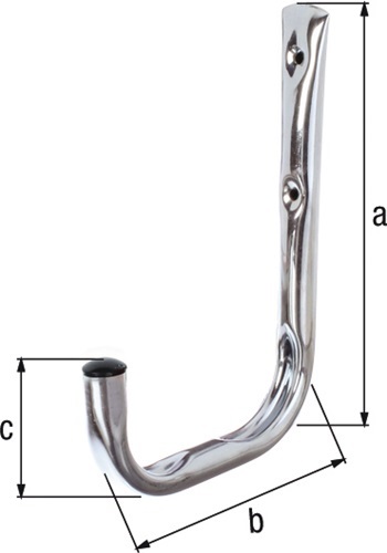 GAH 802059 Wandhaken  einfach Ausladung 250 mm Stahl verzinkt Höhe 300 mm D. 18